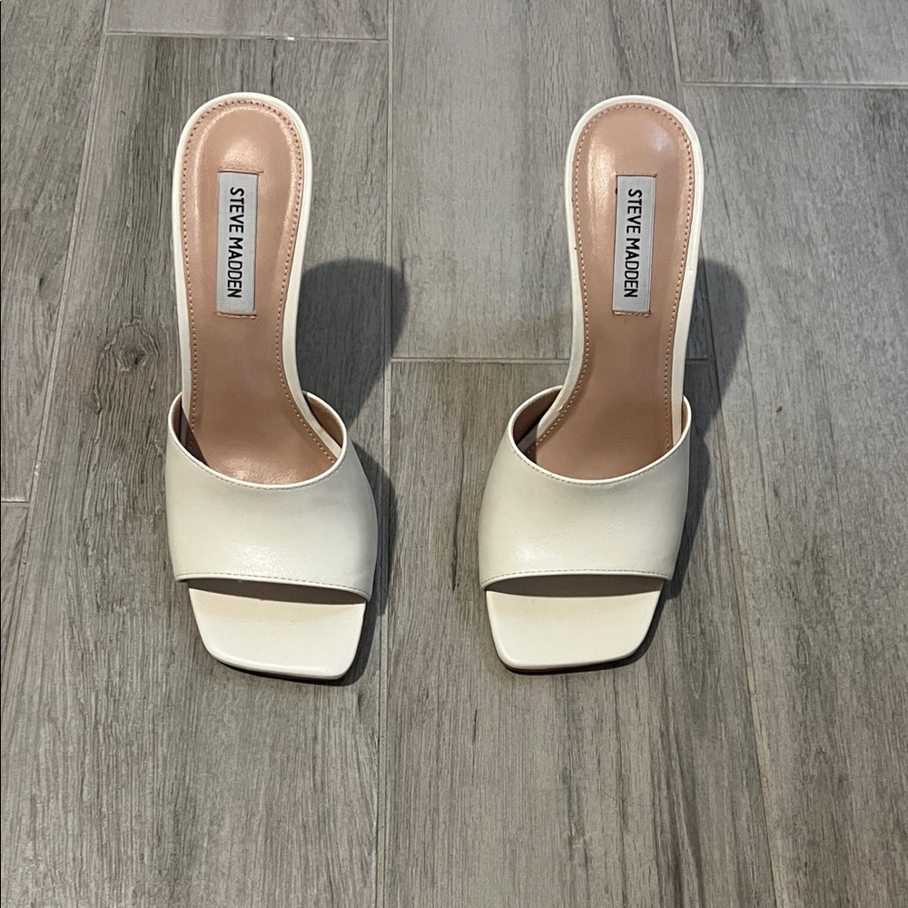 Steve Madden Women's White Mules